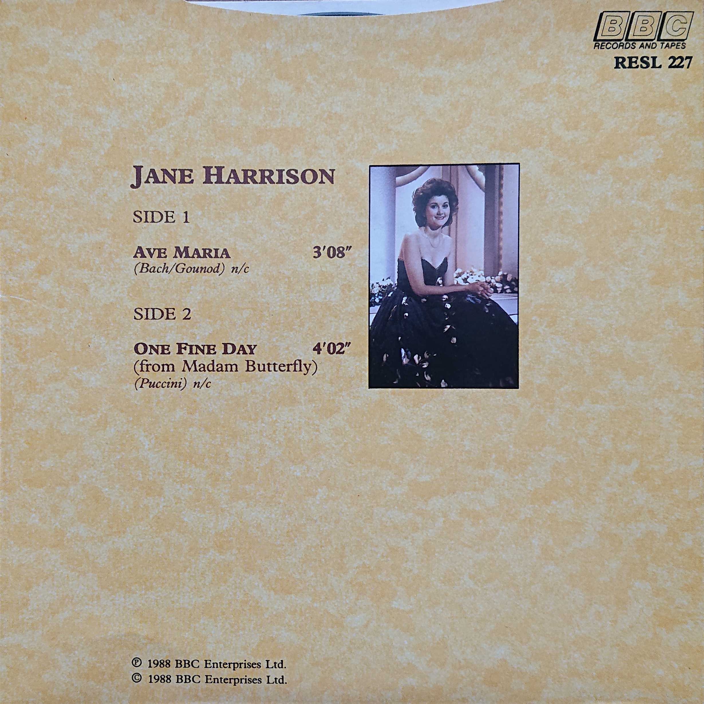 Picture of DJRESL 227 Ave Maria by artist Jane Harrison from the BBC records and Tapes library